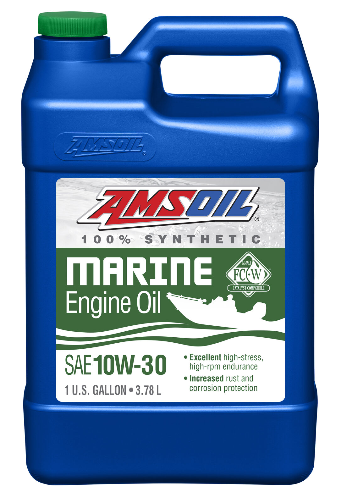 AMSOIL 10W-30 100% Synthetic Marine Engine Oil Gallon