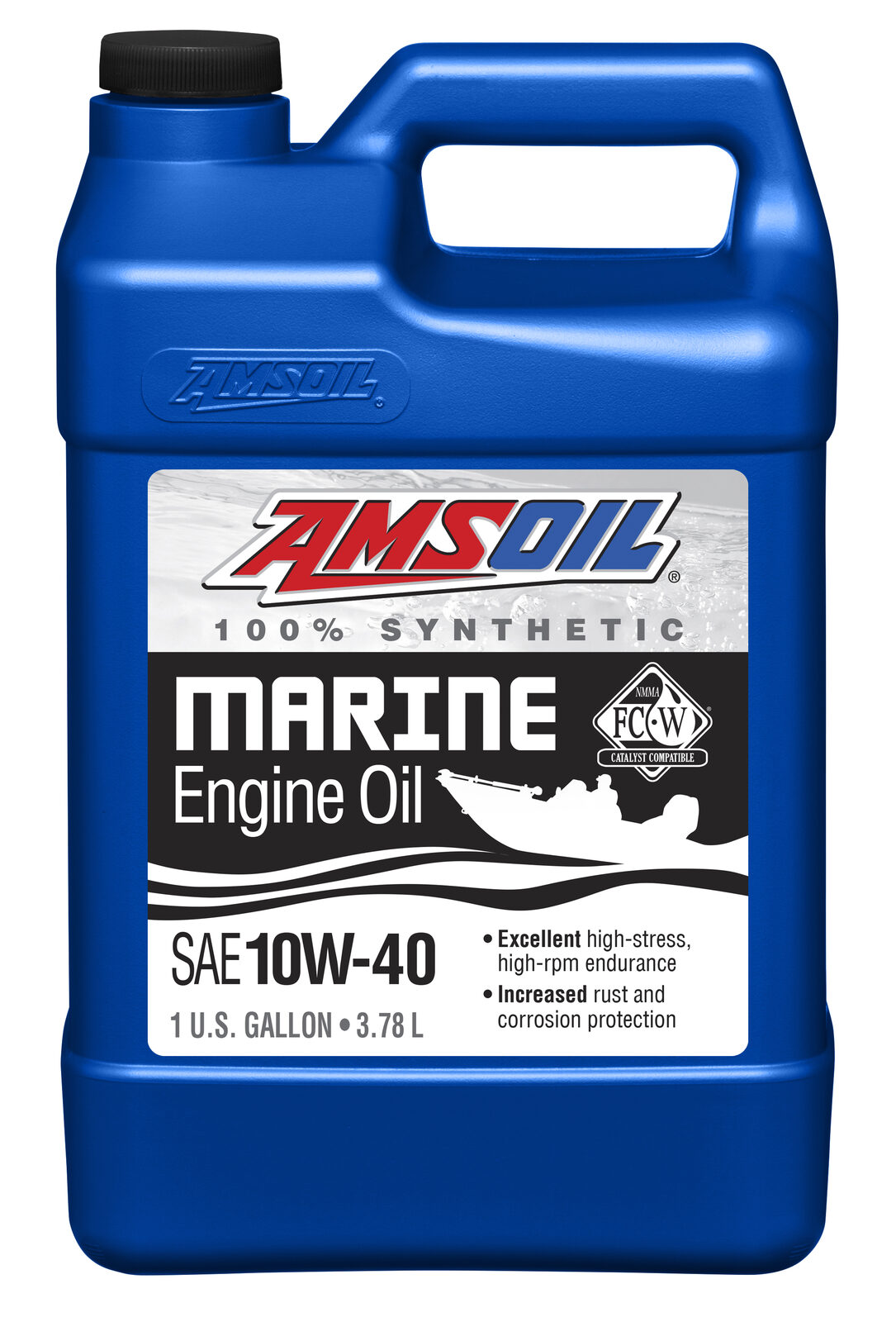 AMSOIL 10W-40 100% Synthetic Marine Engine Oil Gallon