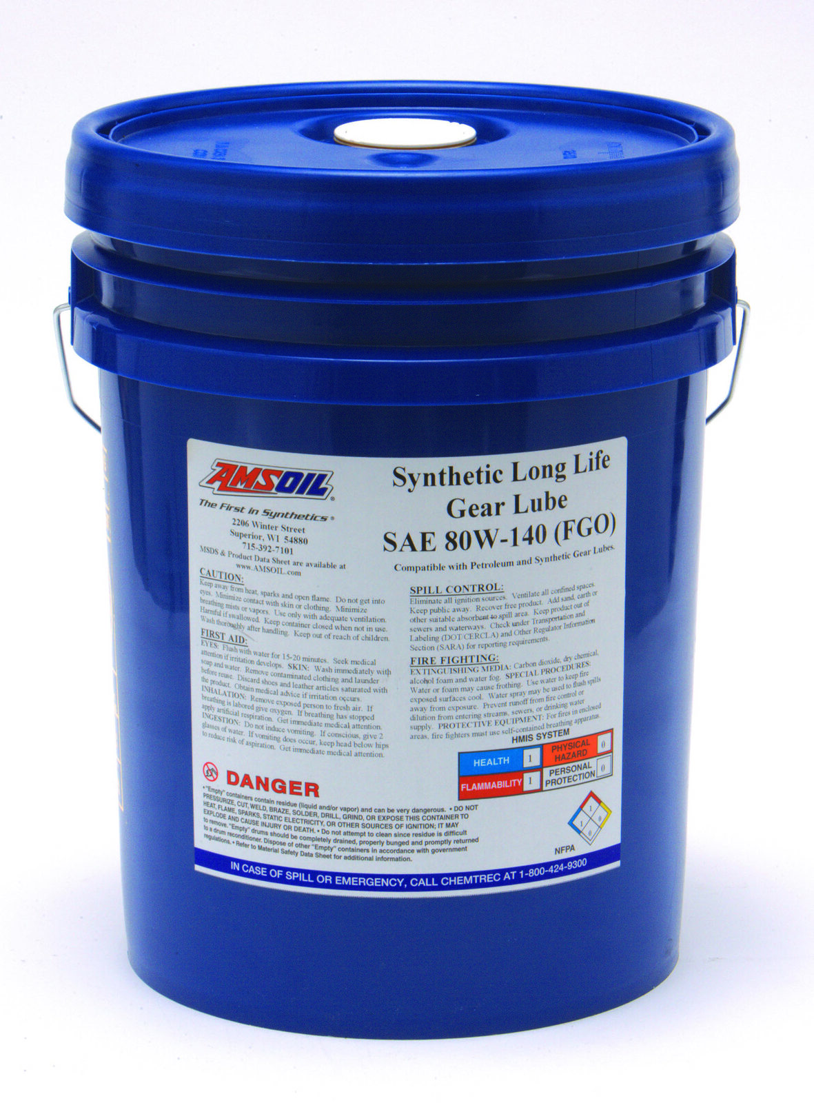 AMSOIL 80W-140 Long Life 100% Synthetic Gear Lube 5 Gallon