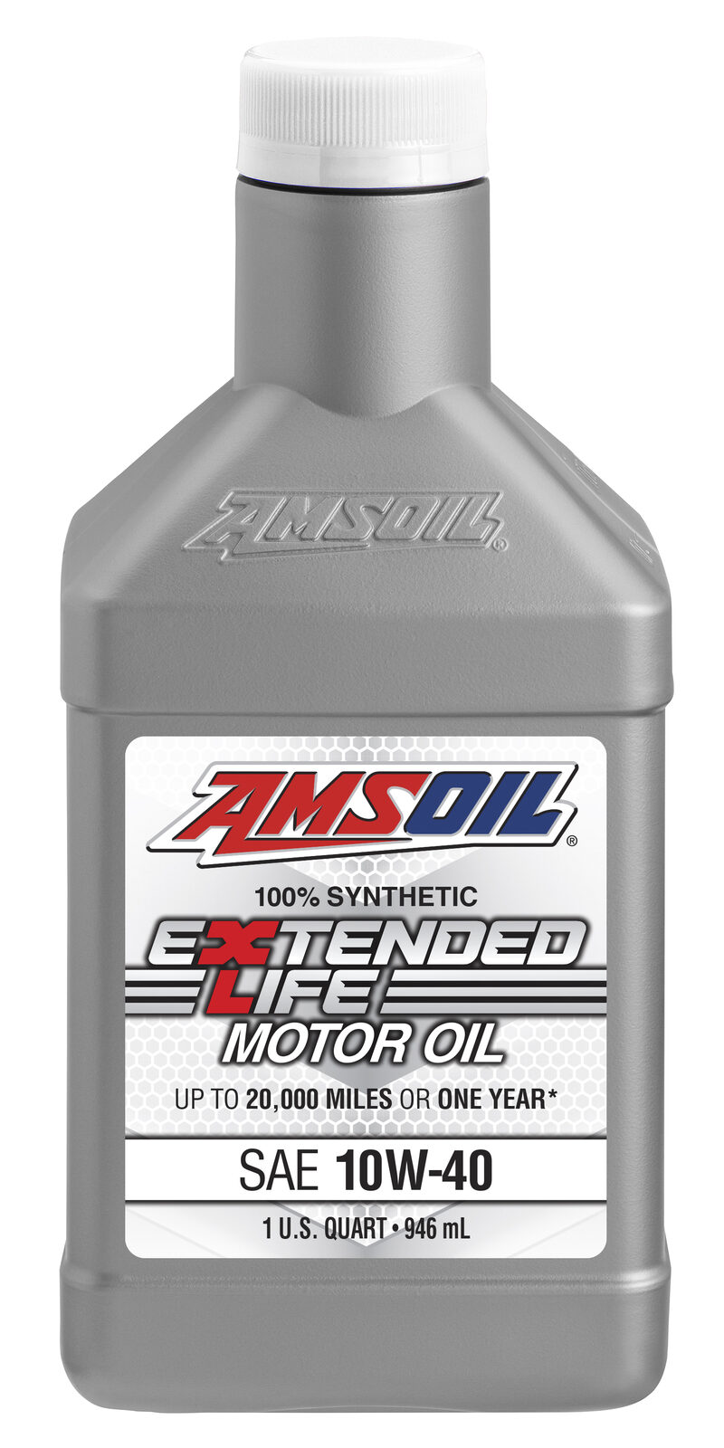 AMSOIL Extended-Life 10W-40 100% Synthetic Motor Oil Quart