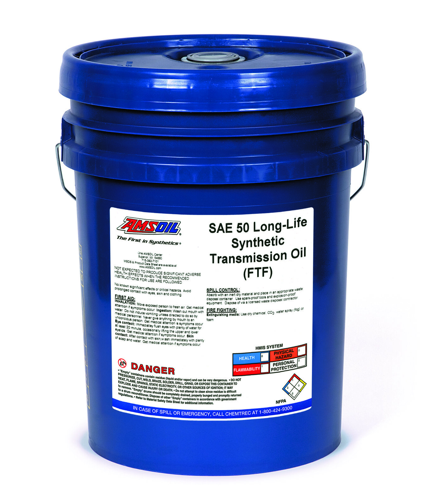 AMSOIL SAE 50 Long Life 100% Synthetic Transmission Oil 5 Gallon