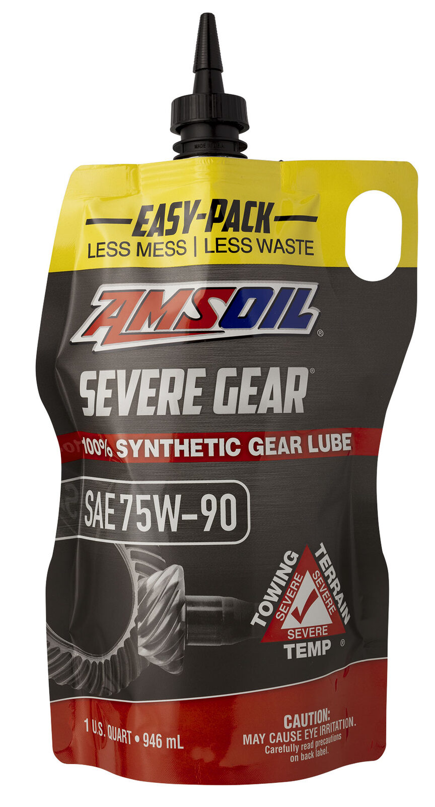 AMSOIL SEVERE GEAR® 75W-90 100% Synthetic Gear Lube Quart Easy Pack