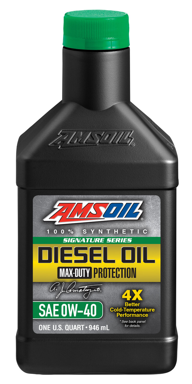 AMSOIL Signature Series 0W-40 100% Synthetic Max-Duty Diesel Oil Quart