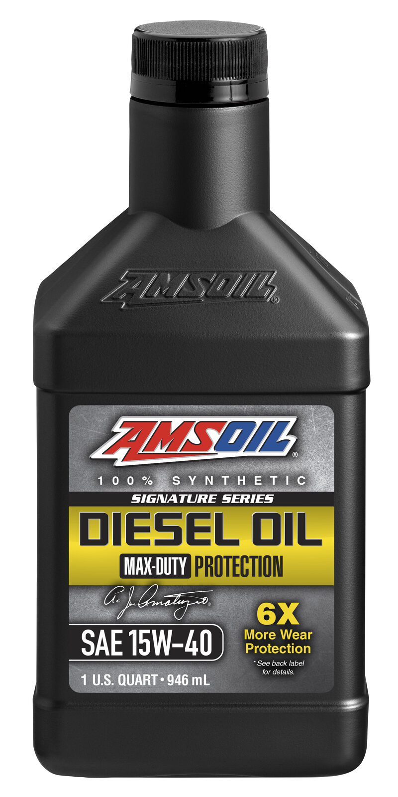 AMSOIL Signature Series 15W-40 100% Synthetic Max-Duty Diesel Oil Quart