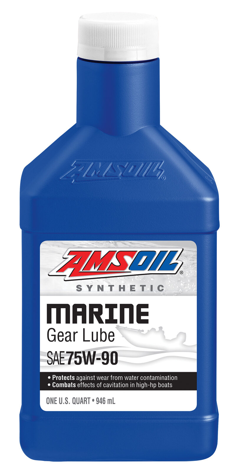 AMSOIL 75W-90 100% Synthetic Marine Gear Lube Quart