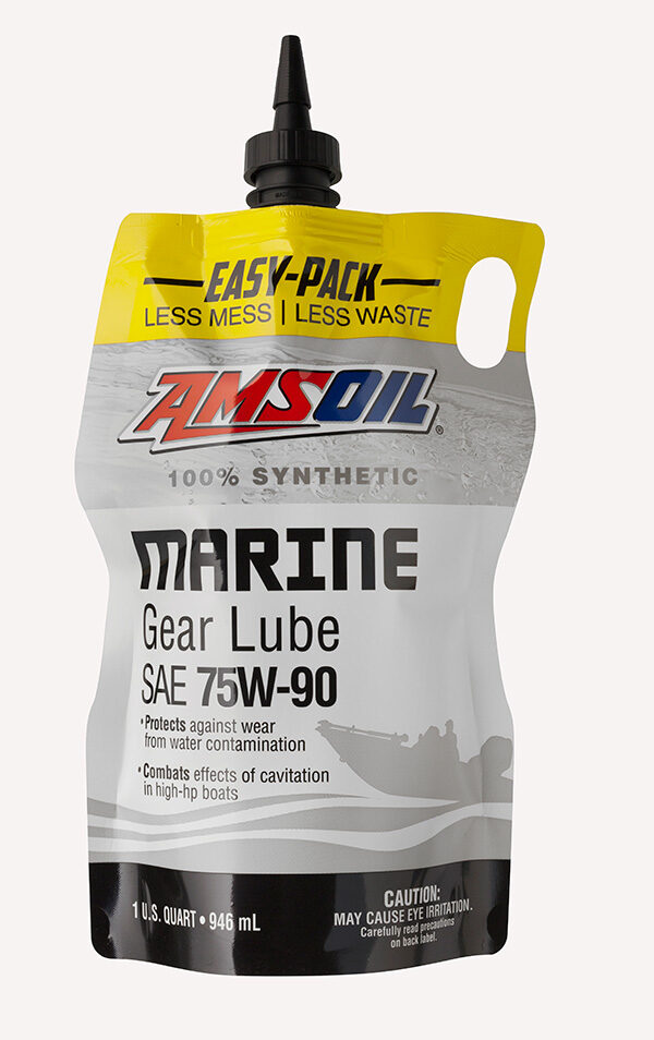AMSOIL 75W-90 100% Synthetic Marine Gear Lube Quart Easy Pack